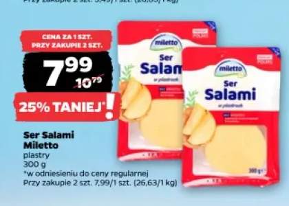 Ser Salami w plastrach Miletto