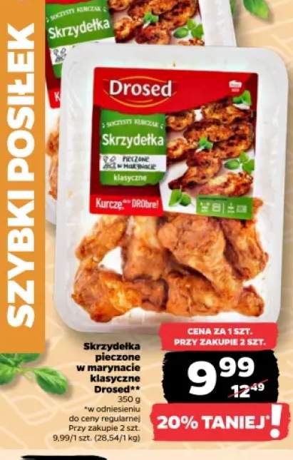 Skrzydełka pieczone w marynacie klasyczne Drosed