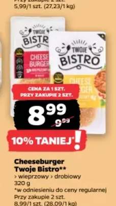 Cheeseburger wieprzowy Twoje Bistro +1 wariant