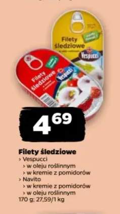 Filety śledziowe w oleju roślinnym Vespucci +3 warianty