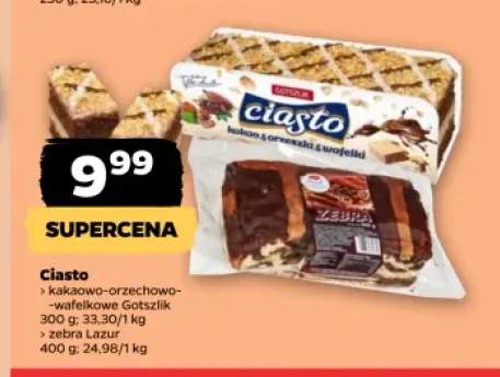 Ciasto kakaowo-orzechowo-wafelkowe Gotszlik +1 wariant