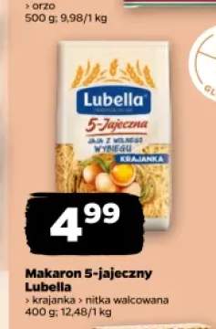 Makaron 5-jajeczny krajanka Lubella +1 wariant