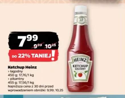 Ketchup łagodny Heinz +1 wariant