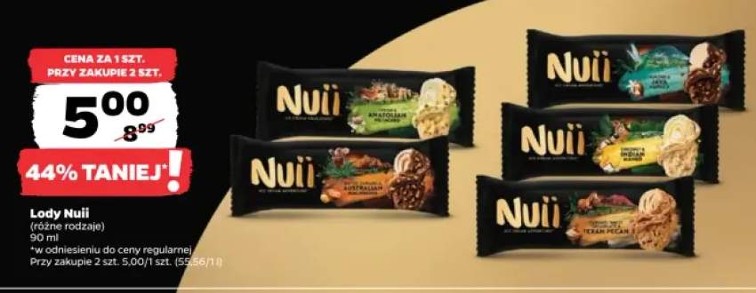 Lody Nuii Salted Caramel & Australian Macadamia +4 warianty