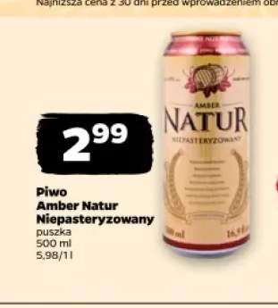 Piwo Amber Natur Niepasteryzowany