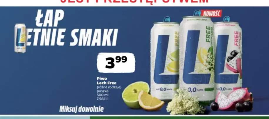 Piwo bezalkoholowe Lech Free Lemon Pomelo +2 warianty
