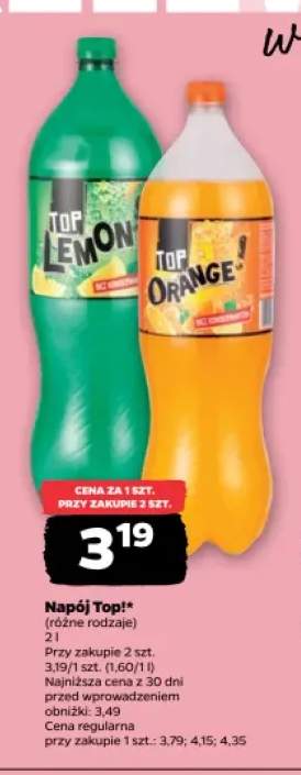 Napój Top! Lemon +1 wariant