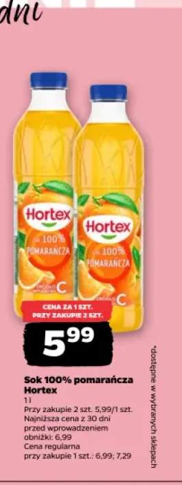 Sok 100% pomarańcza Hortex