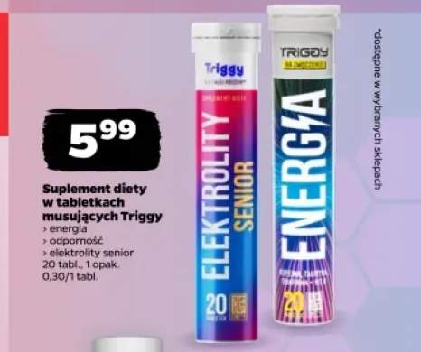 Suplement diety w tabletkach musujących Triggy Elektrolity Senior +1 wariant