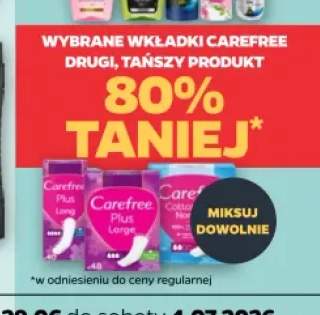 Wkładki higieniczne Carefree Plus Long +3 warianty