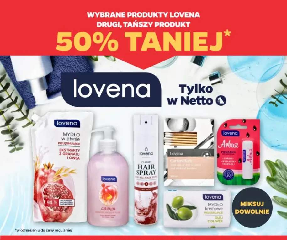 Mydło w płynie Lovena Ekstrakty z granatu i owsa +6 wariantów