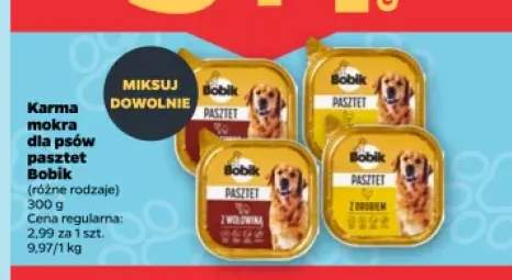 Karma mokra dla psów pasztet Bobik