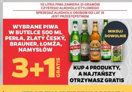 Piwa w butelce Perła, Zlatý Český, Brauner, Łomża, Namysłów +5 wariantów