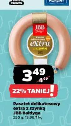 Pasztet delikatesowy extra z szynką JBB Bałdyga