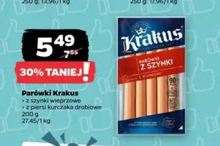 Parówki z szynki wieprzowe Krakus +1 wariant