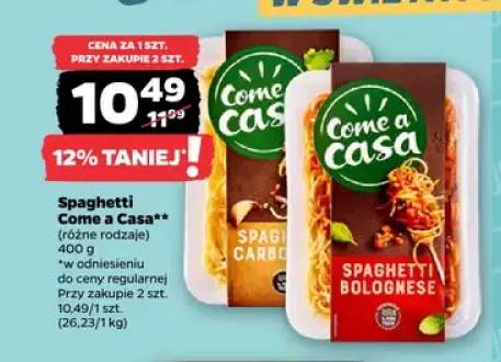 Danie gotowe Spaghetti Carbonara Come a Casa +1 wariant