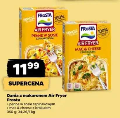 Danie z makaronem Air Fryer Frosta penne w sosie szpinakowym +1 wariant