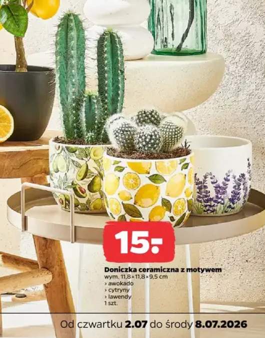 Doniczka ceramiczna z motywem awokado +2 warianty