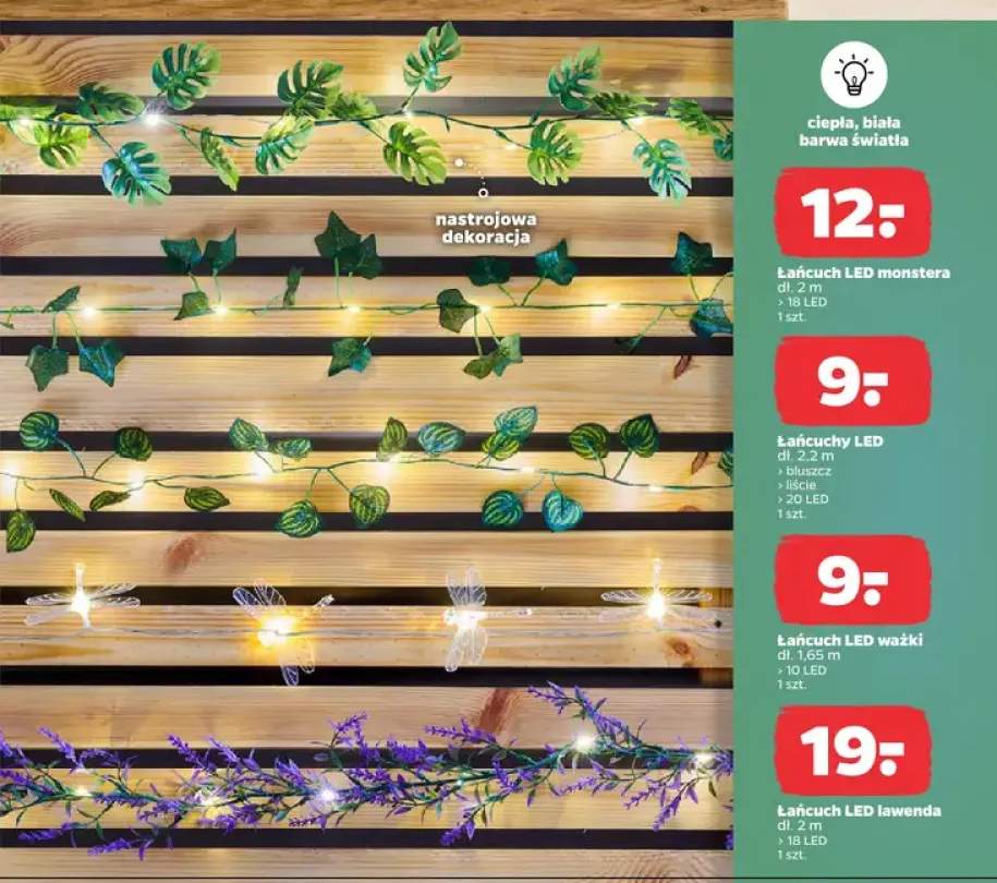 Łańcuch LED bluszcz +4 warianty