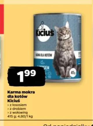 Karma mokra dla kotów z łososiem Kiciuś +2 warianty