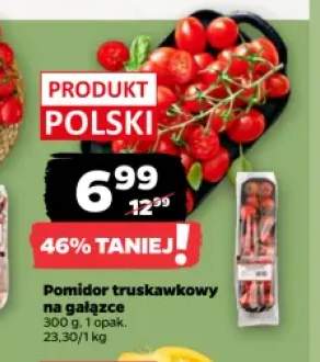 Pomidor truskawkowy na gałązce
