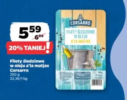 Filety śledziowe w oleju a'la matjas Corsarro