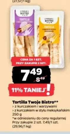 Tortilla Twoje Bistro z kurczakiem i warzywami +1 wariant