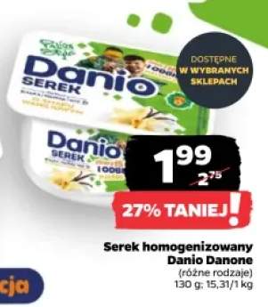 Serek homogenizowany Danio Danone