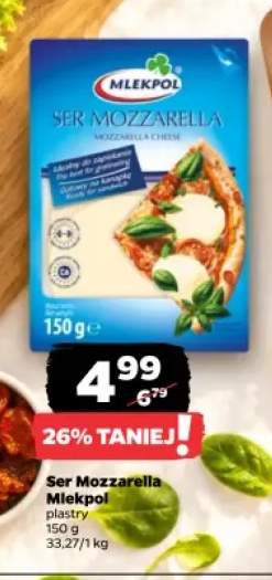 Ser Mozzarella Mlekpol plastry