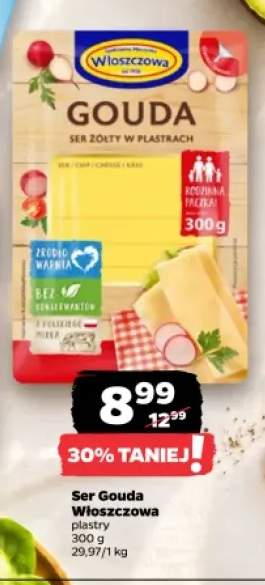 Ser Gouda Włoszczowa plastry
