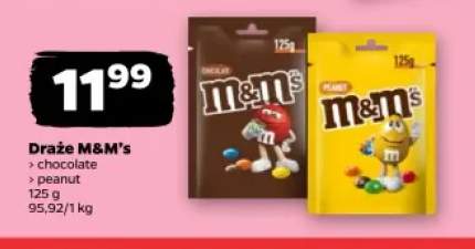Draże czekoladowe M&M's +1 wariant