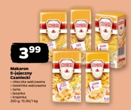 Makaron 5-jajeczny Czaniecki niteczka walcowana +4 warianty