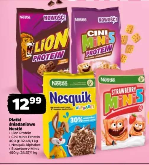 Płatki śniadaniowe Lion Protein Nestlé +3 warianty