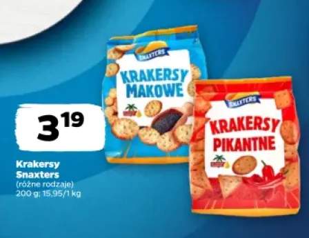 Krakersy makowe Snaxters +1 wariant