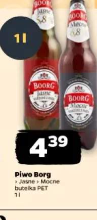 Piwo Borg Jasne +1 wariant