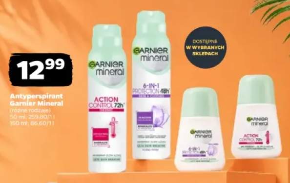 Antyperspirant roll-on Garnier Mineral Action Control 72h +3 warianty
