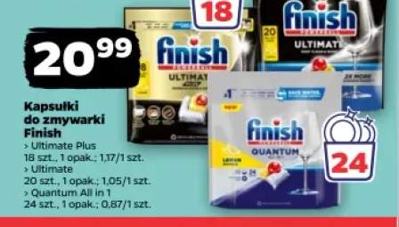 Kapsułki do zmywarki Finish Ultimate Plus +2 warianty
