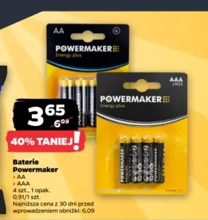 Baterie AA Powermaker +1 wariant