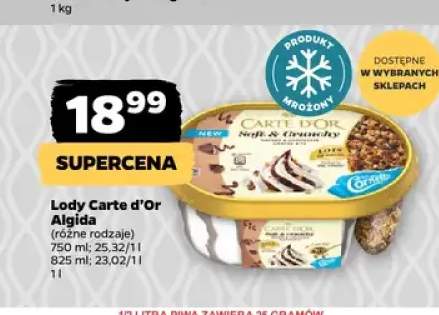 Lody Soft & Crunchy Carte d'Or Algida +1 wariant