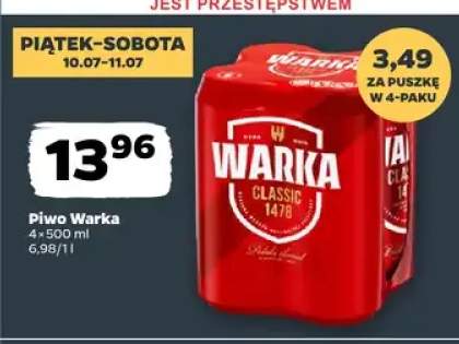 Piwo Warka Classic 4-pak 500 ml