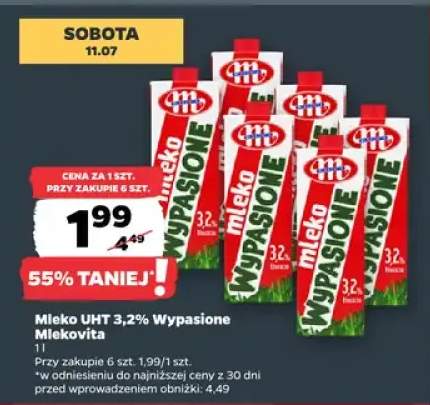 Mleko UHT 3,2% Wypasione Mlekovita