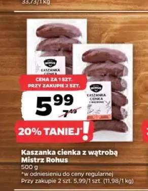Kaszanka cienka z wątrobą Mistrz Rohus