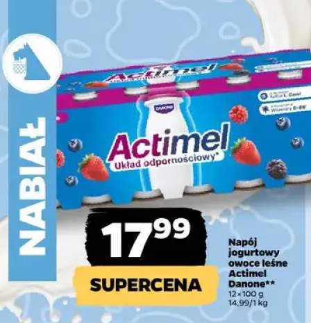 Napój jogurtowy owoce leśne Actimel Danone