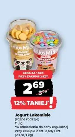 Jogurt waniliowy Łakomisie +1 wariant