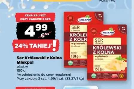 Ser Królewski z Kolna Mlekpol plastry
