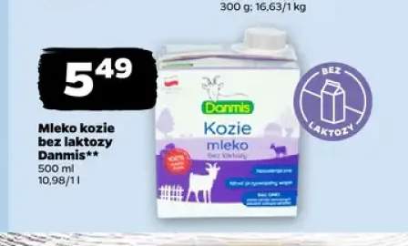 Mleko kozie bez laktozy Danmis