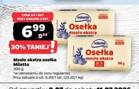 Masło ekstra osełka Miletto