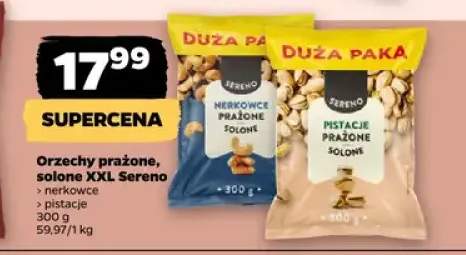 Orzechy nerkowca prażone solone XXL Sereno +1 wariant