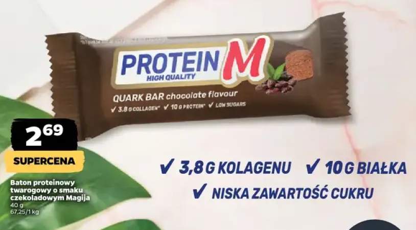 Baton proteinowy twarogowy o smaku czekoladowym Magija