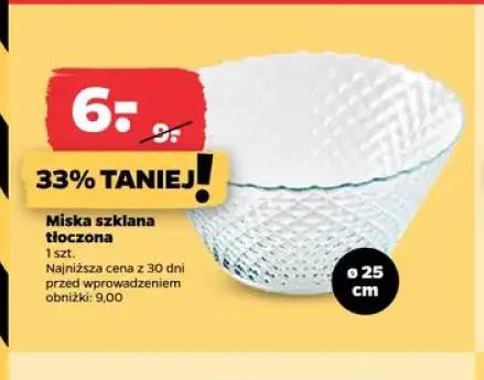 Miska szklana tłoczona
